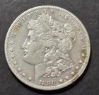 1890-CC Morgan Dollar, Fine , Cleaned