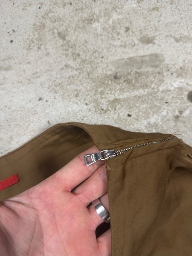 Vintage 2000s Prada Brown Cargo Parachute Mini Skirt Tan - Picture 7 of 11