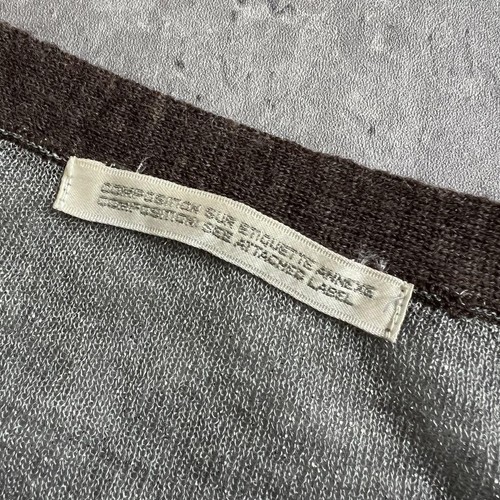 USED YOHJI YAMAMOTO SILVER SHADOW LIGHTWEIGHT CARDIGAN WITH CONTRAST FABRIC, S - Picture 14 of 16