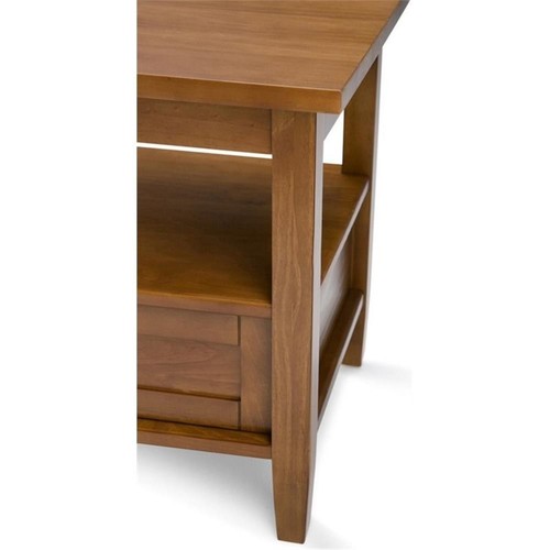 Simpli Home Warm Shaker Wood 20" Rectangle Transitional End Side Table in Lig... - Picture 7 of 8