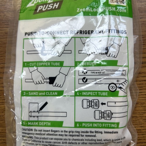 Parker ZoomLock Push To Connect Refrigerant Fitting 3/8" Flare R410A 777107 - Picture 3 of 3