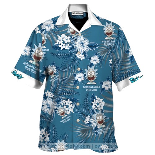 Rick And Morty Hawaiihemd Aloha Sommer Strand Button Down für Herren - Bild 1 von 2