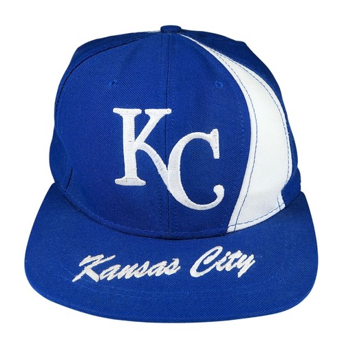 KC Royals Snapback Hat Vintage 90s Nutmeg Mills MLB Cap American Needle - Picture 4 of 8
