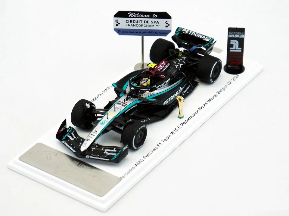 Spark 1/43 Mercedes-AMG Petronas F1 W15 Belgian GP 2024 Lewis Hamilton SP646 - Photo 2/4