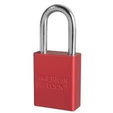 American Lock A1106kas6red Lockout Padlock, Keyed Alike, Aluminum, Red, 1 1/2