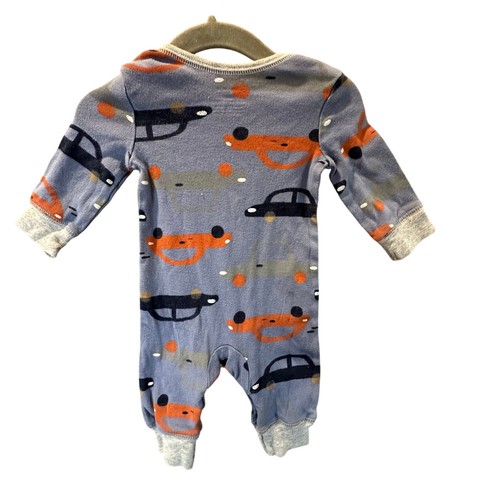 Carter’s Newborn Baby Boy Romper One Piece Outfit Blue Vehicles Cars 3 Months - Bild 2 von 6
