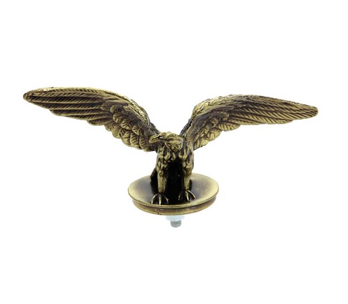 Open Winged Eagle Statue Bronze Finish Fender Ornament Automotive Mascot - Picture 4 of 4