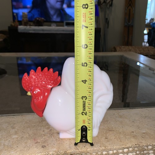 1977 Avon Milk Glass Rooster Perfume Decanter Hand Lotion Bottle Chicken VTG - Picture 6 of 7