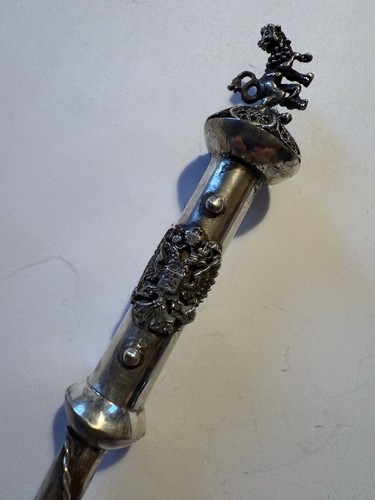 Judaica plata 84 Zolotniki puntero de la Torá león águila doble - Imagen 8 de 11