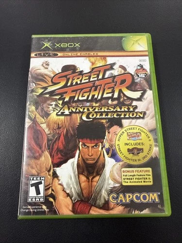 Street Fighter Anniversary Collection (Microsoft Xbox, 2005) Complete CIB