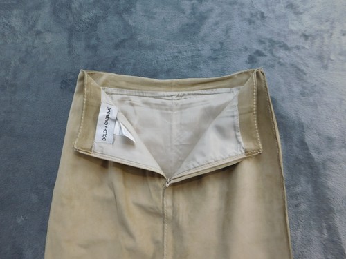 Dolce & Gabbana Skirt Womens Medium Beige Real Leather Maxi Patchwork Italy - Picture 9 of 19