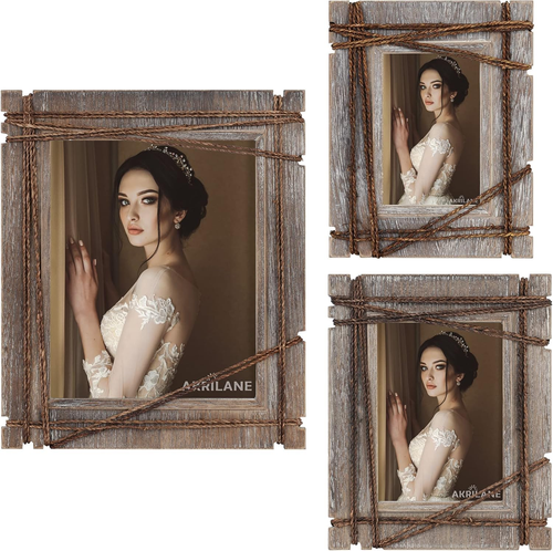 5x7 Picture Frame Wood Rustic, Decorative, Distressed & Vintage Looking Frames - Picture 6 of 12