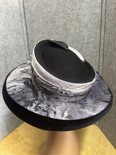 MR. HI'S KLASSISCHER SCHWARZ GRAUER DAMENHUT HOCHZEIT/KIRCHE/KENTUCKY DERBY/TEE - Bild 5 von 12