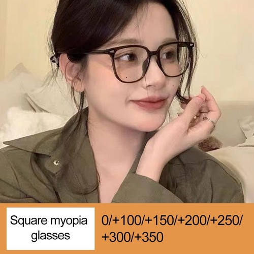 Square Myopia Glasses Anti BlueLight Fashion Frame Nearsighted Eyewear Glas GXS - Picture 3 of 42