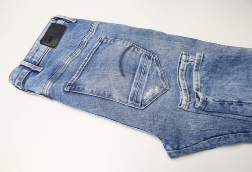 G-STAR Dadin 3D Low Boyfriend Jeans Women's W27/L32 Blue Zip Fly Whiskers - Picture 8 of 9