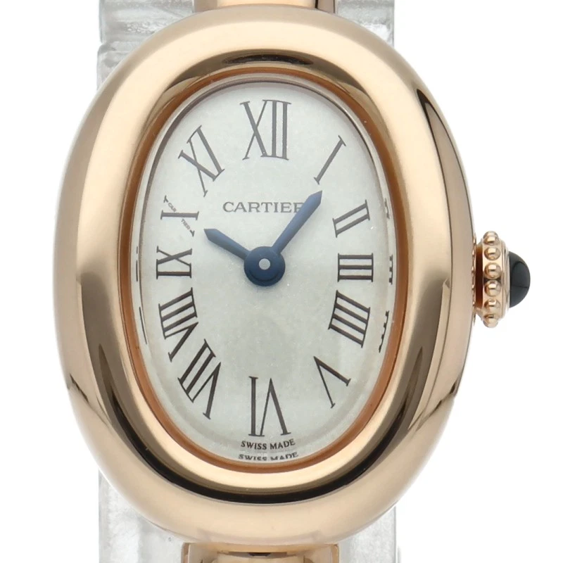 Cartier — Cartier Baignoire Mini Size 17 WGBA0051 Pink Gold 18.7mm White Dial #LPW362
