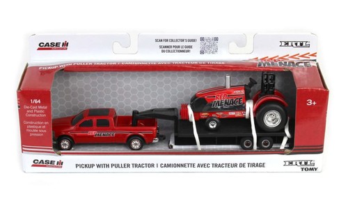 ERTL, Pick-up con rimorchio e trattore trainante CASE IH Red Menace, 1/64, E... - Foto 6 di 6