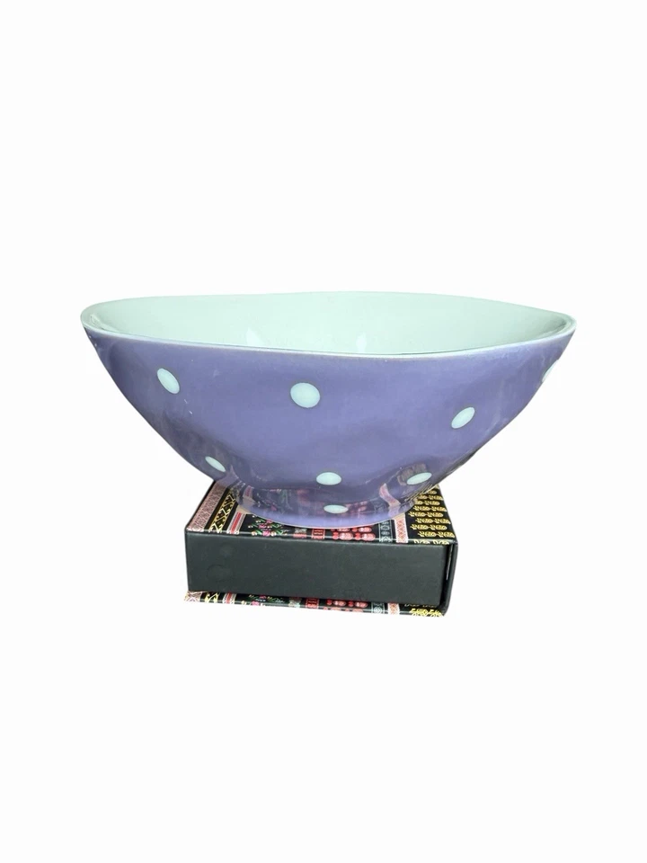 "Cuencos de cereales Maxwell & Williams Sprinkle cupé púrpura con lunares blancos 7""" Foto 2 de 4