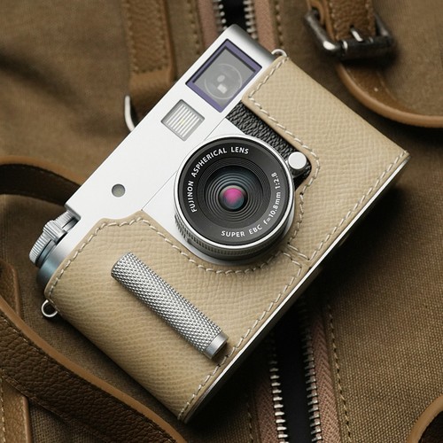 Convient pour appareil photo Fujifilm X-Half en cuir véritable demi-étuis sac housses protection - Photo 5 sur 36
