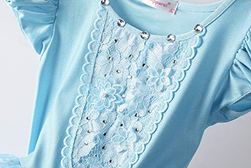 JERRIS APPAREL GIRLS PRINCESS COSTUME PUFF SLEEVE DRESS UP SIZE 7Y - BLUE - Picture 5 of 5