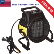 Electric Forced Air Heater 5,120 BTU with Pivoting Base Yellow Fast Shipping