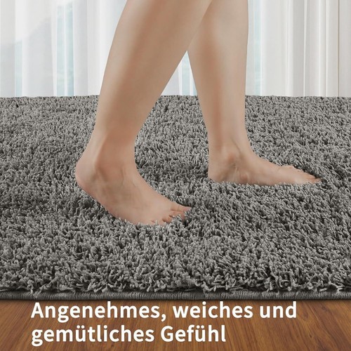 Teppich Hochflor Einfarbig Flauschiger Langflor Shaggy Flokati Wohnzimmerteppich - Bild 18 von 24