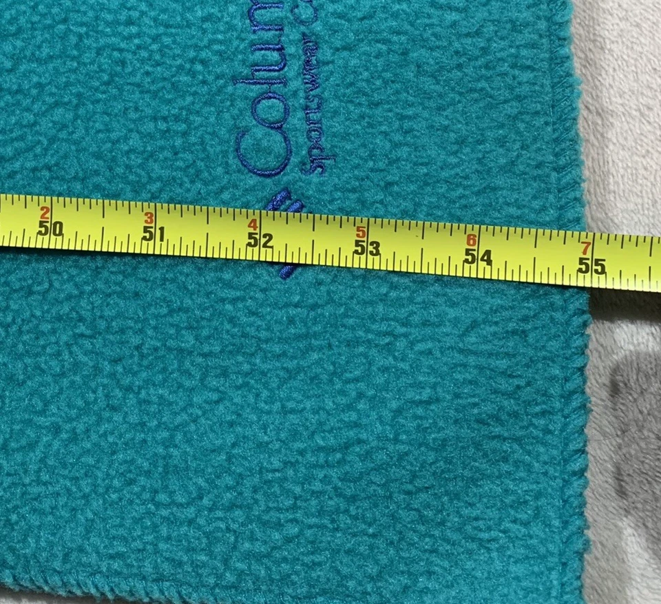 Cachecol de inverno Columbia Sportswear Company lã azul-petróleo-aqua 9,5"x55" - Imagem 4 de 4