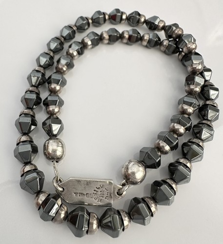 Vintage Jose Marmolejo JMS Mexico Sterling Silver 925 Faceted Beaded Necklace - Bild 6 von 18