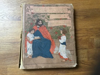 Bible Stories by LL Weedon 1902 Children's Book Pictures Hardcover - Image 1 of 4