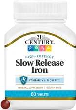 21st Century Slow Release Iron Tablets, 60 Count