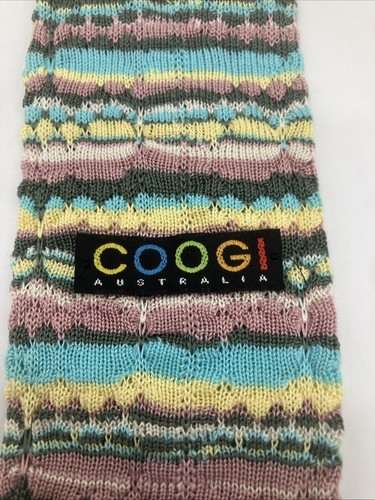 Coogi Australia Tie Necktie Square Knit Cotton Multicolor Italy 53.25 x 3.25” - Picture 2 of 6