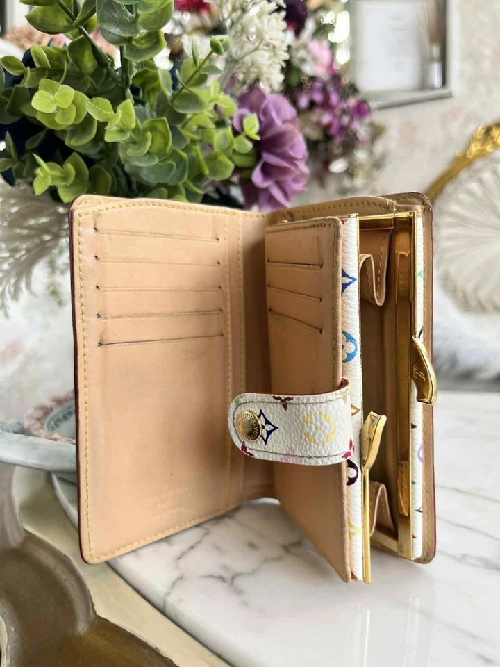 LOUIS VUITTON Multicolor Portefeuille Viennois Wallet White - Image 4 of 4