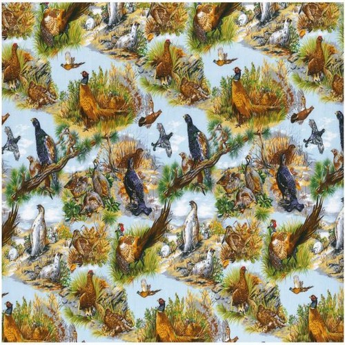 Tessuto trapuntato cotone Fat Quarter Game Uccellini Nutex 10960