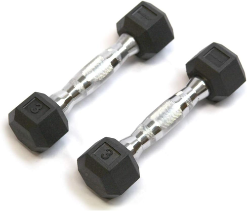 Rubber Hex Dumbbells - Picture 9 of 12