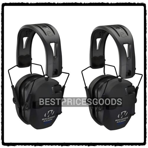 Walker's Razor X-TRM Set of 2 Tacti-Grip Digital Muff Ear Protection | BLK New!! - Picture 3 of 8