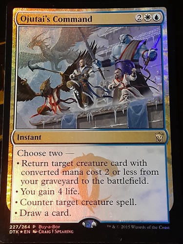 Ojutai's Command Buy a Box Promo FOIL , Dragons of Tarkir,LP,MTG, FREE SHIPPING - Picture 2 of 3