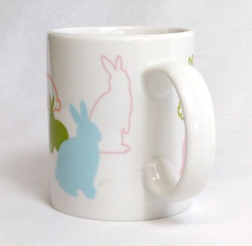 Bunny Mug Easter Mug Coffee Mug Colorful Bunnies Pink Green Blue Orange Yellow - Picture 6 of 6
