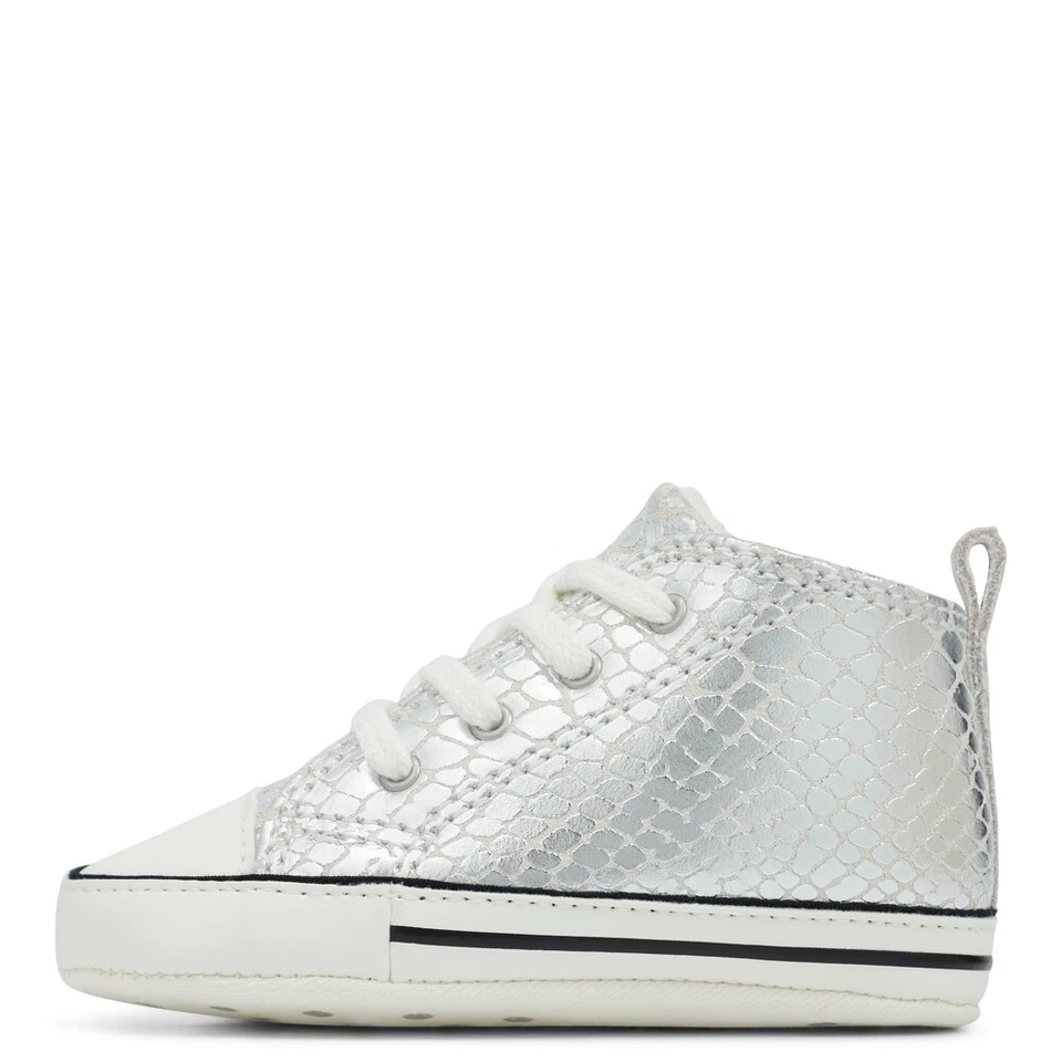 Scarpe sportive culla bimba Converse First Star 866505C Argento metallico - Immagine 3 di 3