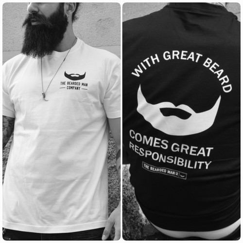 The Bearded Man Company With Great Beard T Shirt Gift Edgy Mens S M L XL - Picture 7 of 7