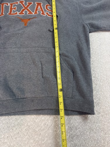 Campus Drive Para Hombres Texas Longhorns Polar Sudadera con Capucha Gris Mezcla de Algodón XL - Imagen 4 de 5