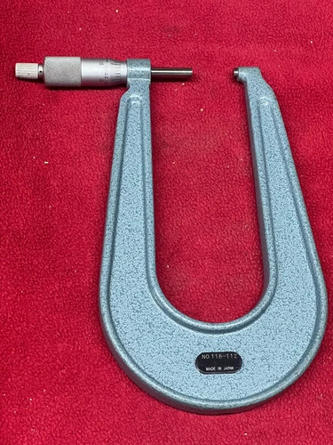Deep Throat Micrometer 1-2 Mitutoyo 6"  Flat Anvils                    R-180