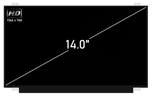 IBM LENOVO 04X0393 14" DISPLAY PANEL GLOSSY 1366 x 768 LED 30 PINS WITH BRACKETS - Picture 2 of 6