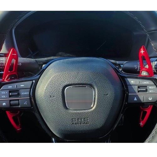 Sporty Red/Carbon/Forged Look Paddle Shifter Extension For Honda Accord 2013-up - Picture 20 of 26