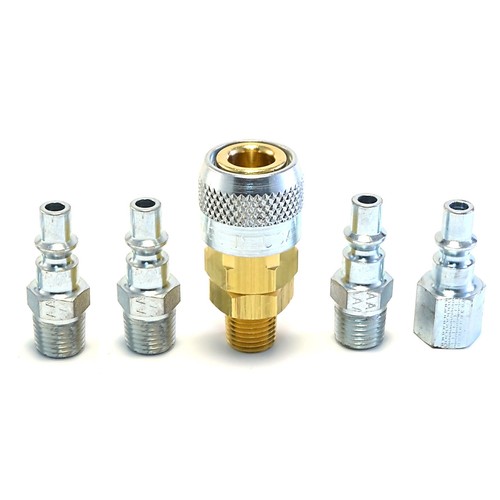 5pc Quick Coupler Set Air Hose Connector Fittings 1/4 NPT Tools Plug Compressor - Picture 1 of 11