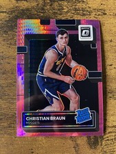 2022 Panini Donruss Optic Rated Hyper Pink Prizm Christian Braun #238 Rookie RC