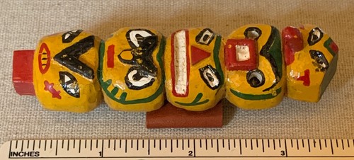 Vintage 1950er TOTEMPFAHL Pfadfinder Handarbeit geschnitzt bemalt HALSTUCH DIA BSA KUNST - Bild 4 von 9