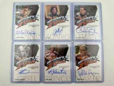 Stargate SG-1  Season 5  Complete Signed Card   Wormhole X-Treme Set of 6