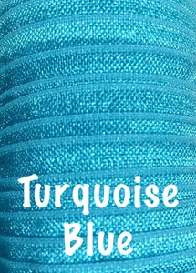 5 Yards Turquoise Blue 5 8 Fold Over Elastic Foe Diy Headbands