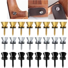 4/20PC Guitar Strap Lock Buttons End Pins Pegs Screw For Guitar Bass