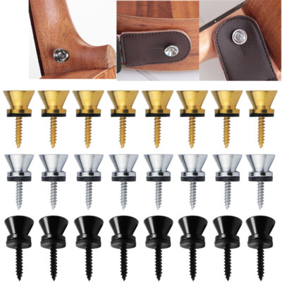 4-20pcs Guitar Strap Lock Buttons End Pins Pegs Screw For Guitar Bass AH9